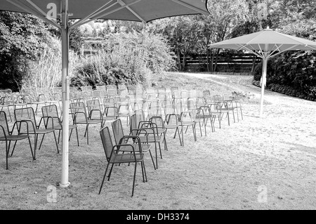 Theatre in the Park black and white Stock Photo