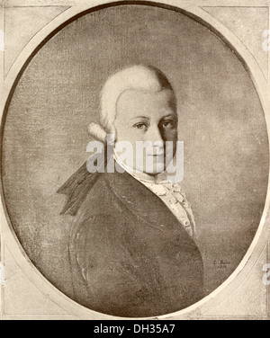 Wolfgang Amadeus Mozart, 1756 - 1791. Austrian composer and musician as a child. Stock Photo