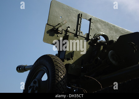 old canon on blue sky background Stock Photo