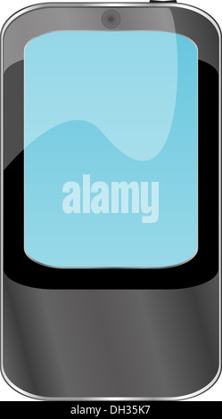 Black smartphone isolated on white background Stock Photo