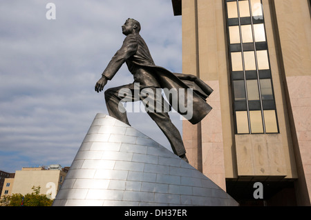 Statue of Adam Clayton Powell, Jr. in Harlem in New York City Stock Photo