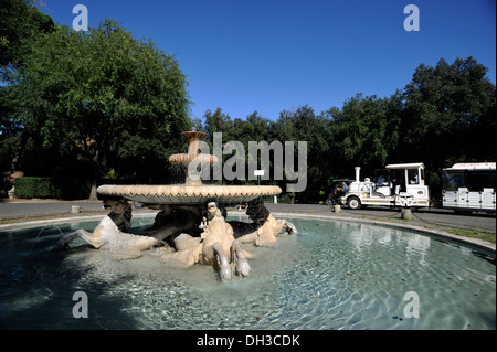 Italy, Rome, Villa Borghese, Fontana dei Cavalli Marini fountain Stock Photo