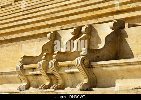 Detail view of Panathinaikos, stadium of the first modern Olympic Games in 1896, Athens, Greece, Europe Stock Photo