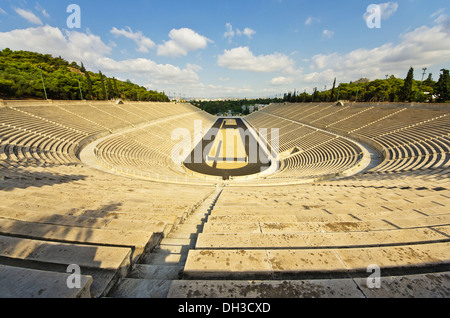 Panathinaikos, stadium of the first modern Olympic Games in 1896, Athens, Greece, Europe Stock Photo