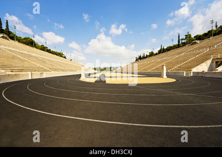 Panathinaikos stadium of the first modern Olympic Games in 1896, Athens, Greece, Europe Stock Photo