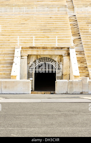 Entrance to Panathinaikos, stadium of the first modern Olympic Games in 1896, Athens, Greece, Europe Stock Photo