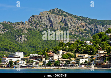 Town of Port de Sóller, Insel Mallorca, Port de Sóller, Spain Stock Photo