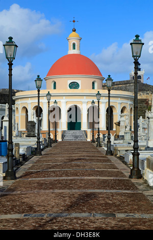 Chapel, San Juan Cemetery (Santa Maria Magdalena de Pazzis), Old San Juan, Puerto Rico Stock Photo