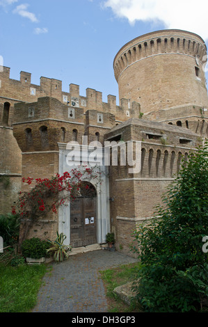 Italy. Europa. Latium. Roma Ostia Antica  castle Pope Giulio II Stock Photo