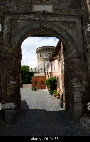 Italy. Europa. Latium. Roma Ostia Antica  castle Pope Giulio II Stock Photo