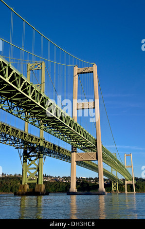 Narrows Bridge in Tacoma Washington Puget Sound Stock Photo