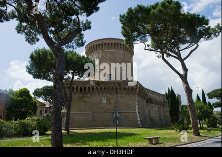 Italy. Europa. Lazio. Roma Ostia Antica  castle Pope Giulio II Stock Photo