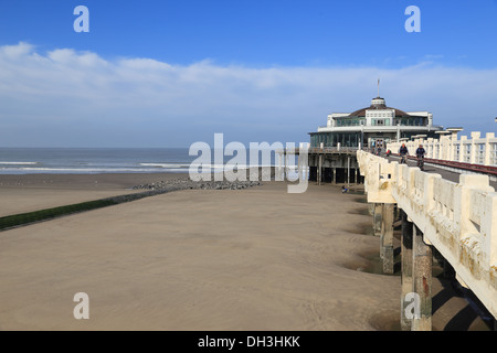 Pier of Blankenberge in Belgium. View from the land. Stock Photo