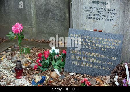 Grave of Franz Kafka at the New Jewish Cemetery in Prague, Czech Republic Stock Photo