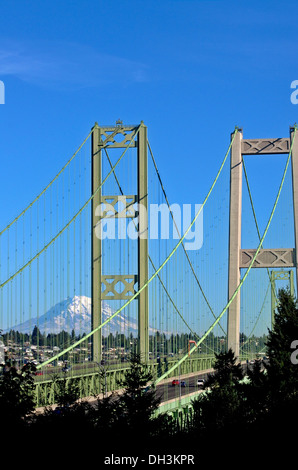 Tacoma Narrows Bridge Tacoma Washington Stock Photo