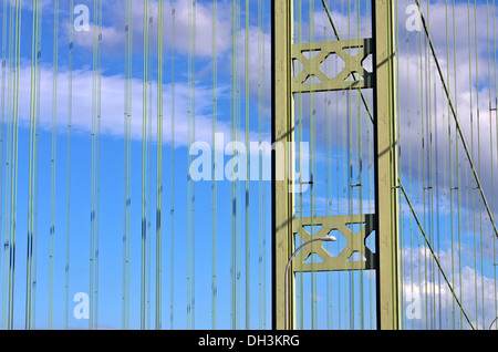 Tacoma Narrows Bridge in Tacoma Washington Stock Photo