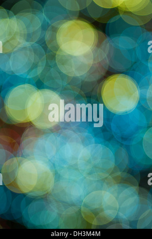 Many colored and blurred lights. Stock Photo
