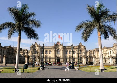 Presidential palace in Lima, Peru Stock Photo