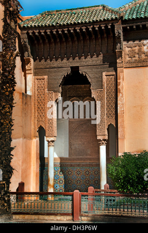 Les tombeaux Saadiens  - The Saadian tombs Marrakech Morocco date back from the time of the sultan Ahmad al Mansur (1578-1603) Stock Photo