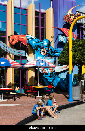 Marvel Super Hero Island, Islands of Adventure, Universal Orlando Resort, Orlando, Central Florida, USA Stock Photo