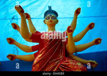 Indian goddess durga with ten hands Stock Photo - Alamy