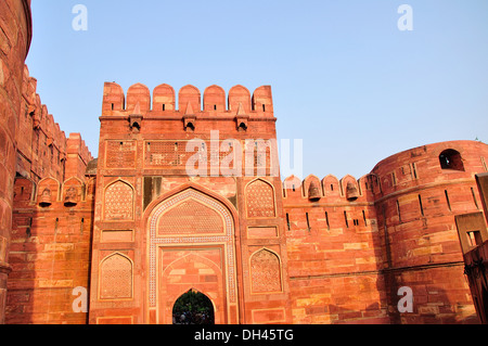 Red fort Agra Uttar pradesh India Asia Stock Photo