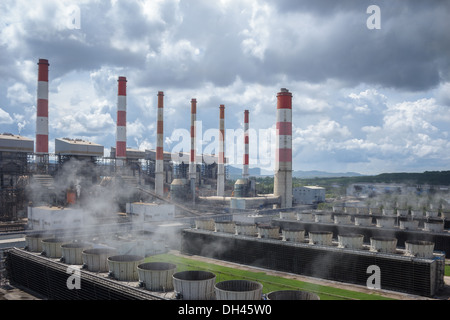 Production line in thermal power plant. Stock Photo