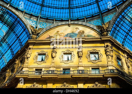 Detail of Galleria Vittorio Emanuele II in Milan, Italy Stock Photo