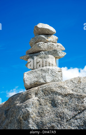 Cairn close to Vedrette di Ries, Valle Aurina, South Tirol, Italy Stock Photo