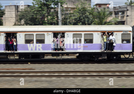 suburban local train at Mumbai Maharashtra India Stock Photo