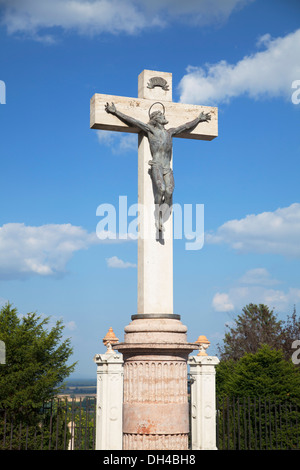 Statue of Christ, Pannonhalma Abbey (UNESCO World Heritage Site), Pannonhalma, Western Transdanubia, Hungary Stock Photo