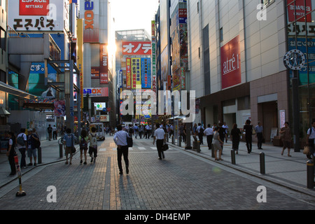 People in Akihabara electric town, central Tokyo. Stock Photo