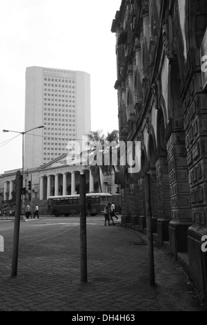 RBI Building Town Hall Asiatic Society State Central Library Mumbai Maharashtra India Asia June 2012 Stock Photo