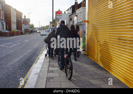 cycling on pavement