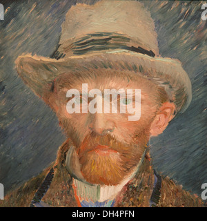 Netherlands, Amsterdam, Rijksmuseum. Self portrait, Vincent van Gogh, 1887 Stock Photo