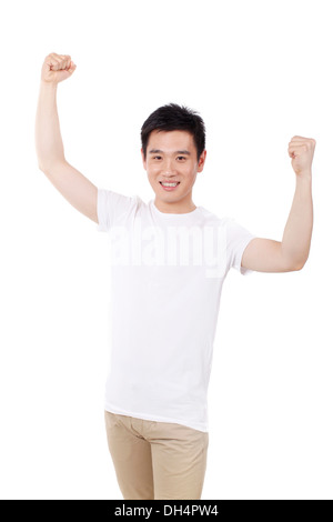 Young businessman relaxed at work Stock Photo