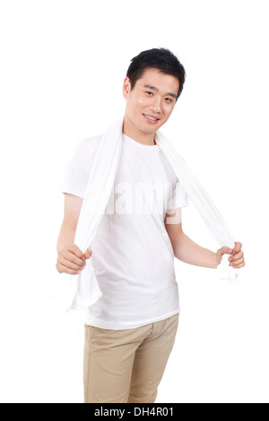 Young businessman relaxed at work Stock Photo