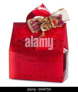Gift red bag isolated against a white background. Stock Photo