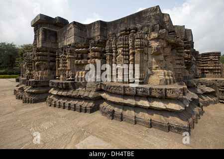 Mayadevi temple ruins located to the southwest portion of the Sun Temple complex, Konark, Odisha, India. UNESCO world heritage site Stock Photo