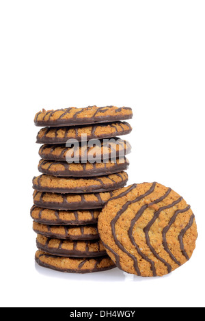 stack chocolate cookies Stock Photo