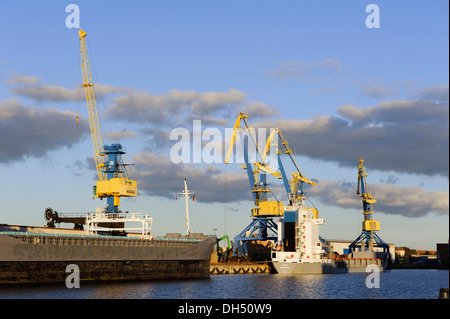 overseas-port  in the Hanseatic city of Wismar, Mecklenburg-Hither Pomerania,  Germany Stock Photo