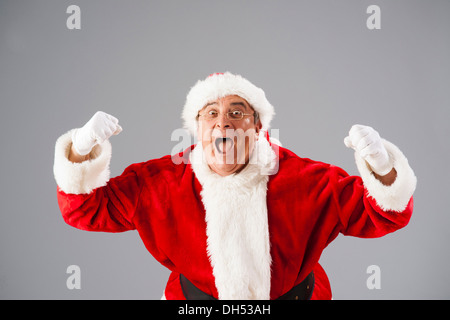 Cheering Santa Claus Stock Photo