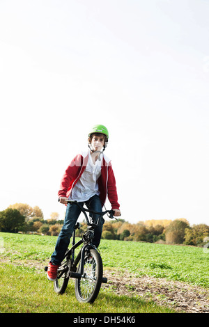 Boy on a BMX bike Stock Photo