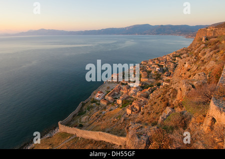 Medieval walled town of Monemvasia, Greece Stock Photo