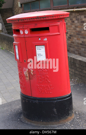 Royal mail post box with two letter slots. Stock Photo