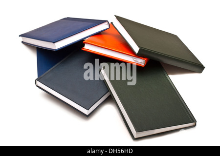 Several books, isolated on white background Stock Photo