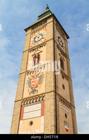 Enns City Tower / Belfry, Upper Austria Stock Photo