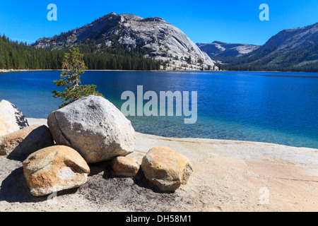 Yosemite National Park, View of Lake Tenaya (Tioga Pass), California Stock Photo