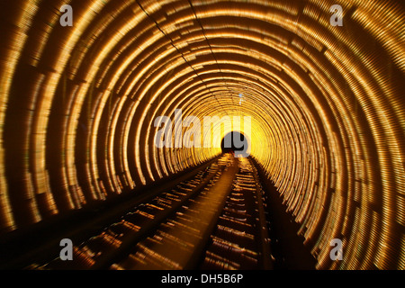 Bund Sightseeing Tunnel, Pudong, Shanghai, China, Asia Stock Photo