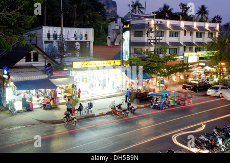Nopparat Thara Road, Ao Nang, Ao Nang, Krabi, Thailand Stock Photo